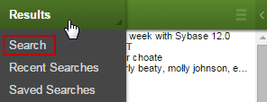 Results List Menu on Review Page