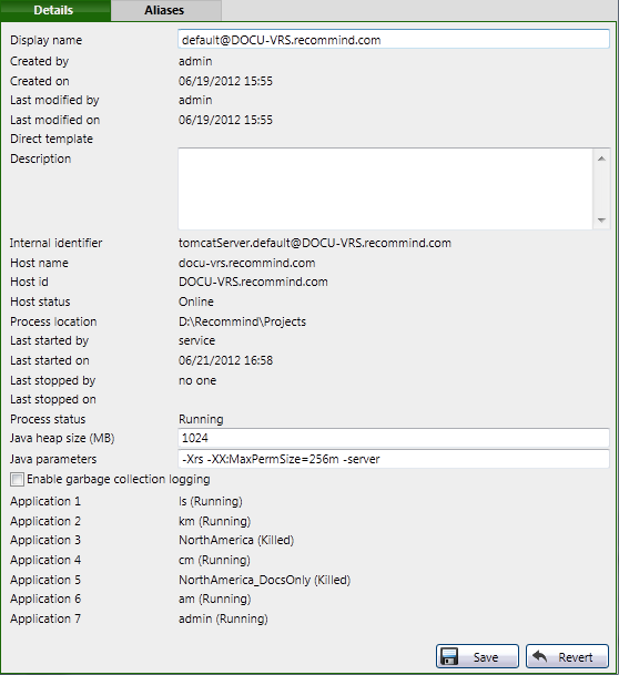 Tomcat  Server Details
