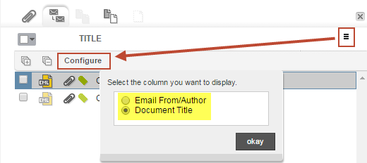 Email Thread View Configuration Options