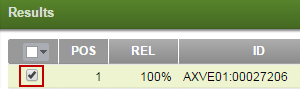Results List Document Checkbox